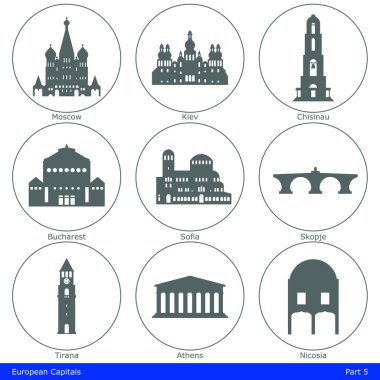 European Capitals - Icon Set (Part 5) clipart