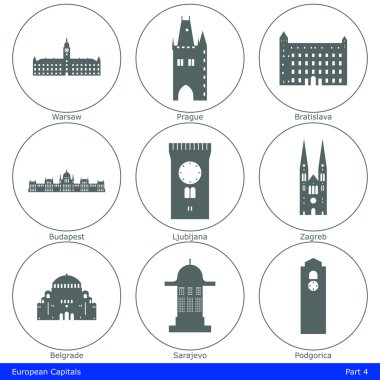 European Capitals - Icon Set (Part 4) clipart
