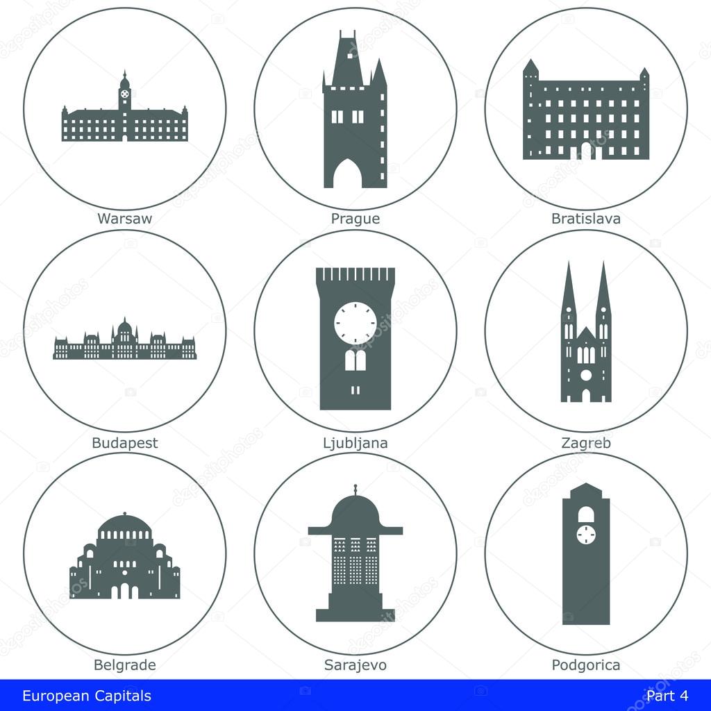 European Capitals - Icon Set (Part 4)