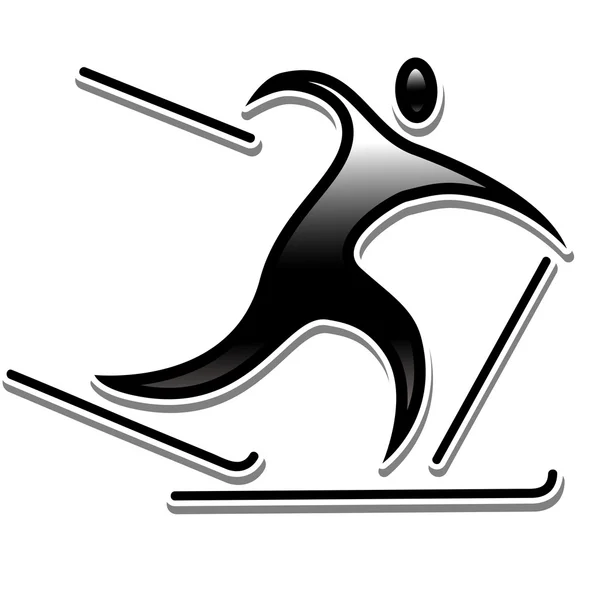 Sport icons.ski — Vettoriale Stock