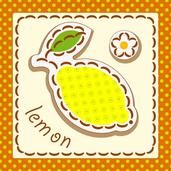 Citron. Cartes — Image vectorielle