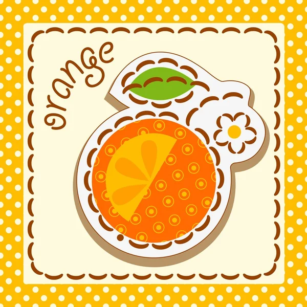 Orange. Cartes — Image vectorielle