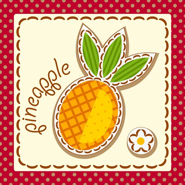 Pineapple — Stock Vector