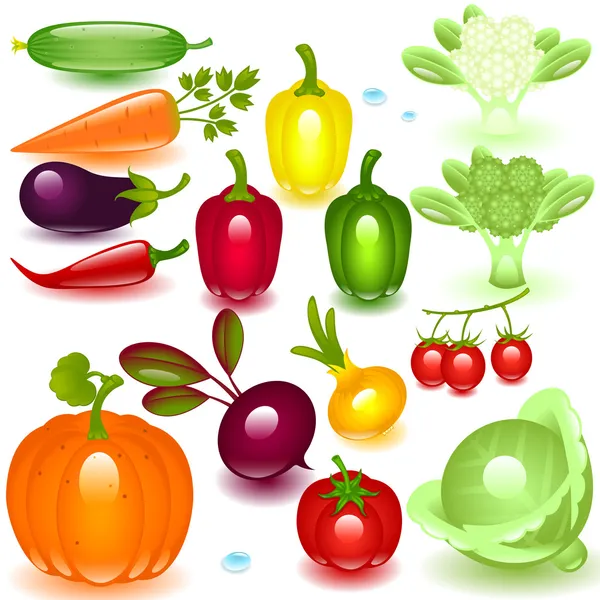 集的蔬菜 — 图库矢量图片