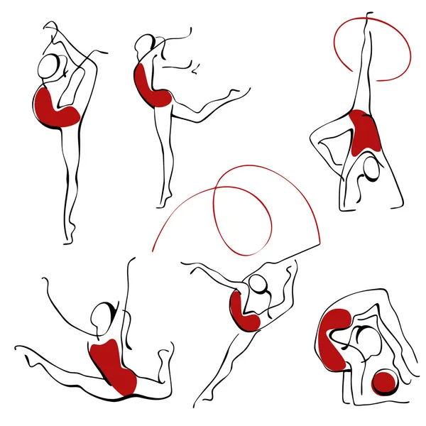 Rhythmic gymnastics — Stock Vector