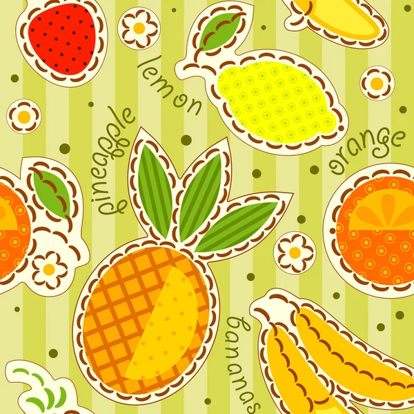 Fruits wallpaper — Stock Vector