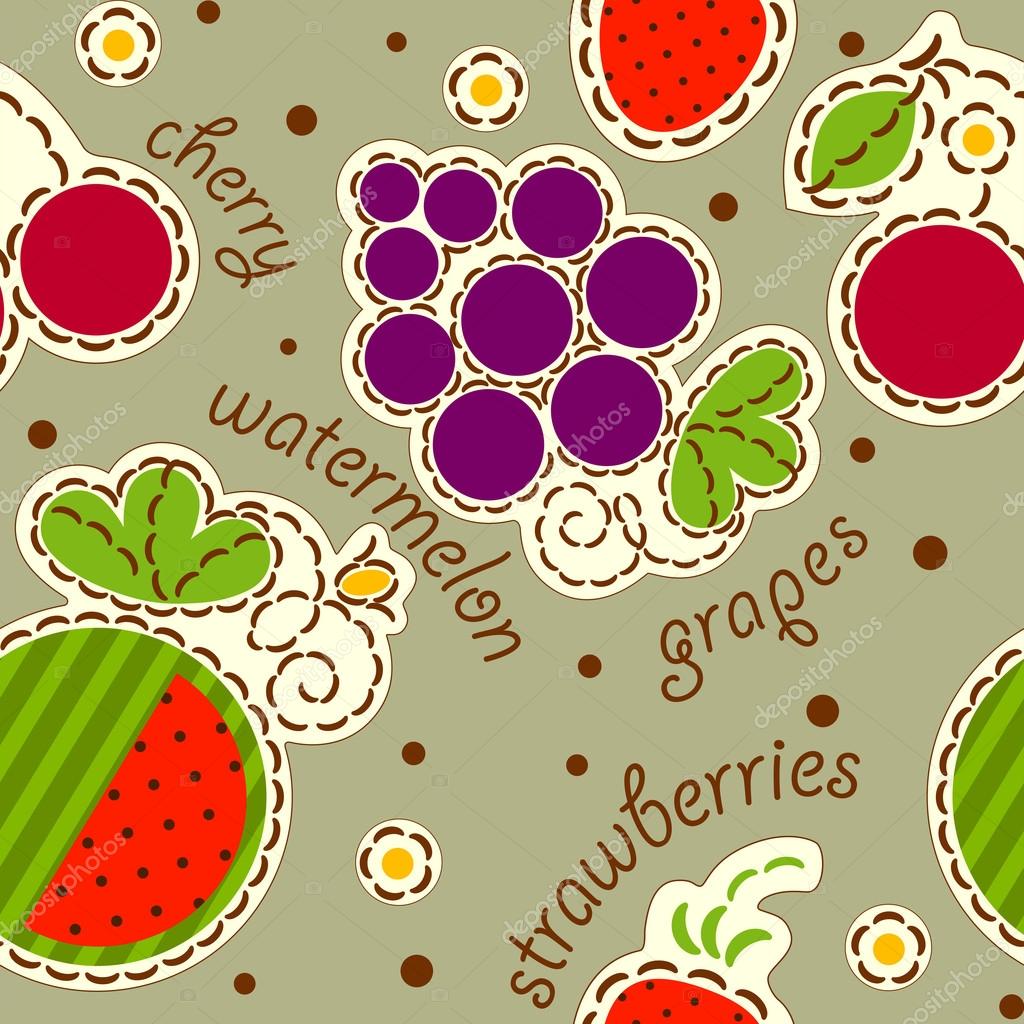 Fruits wallpaper — Stock Vector © Usikova 19705729