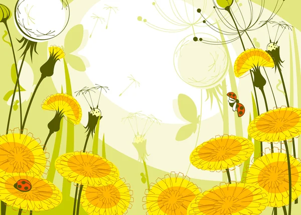 Dandelions — Stock Vector