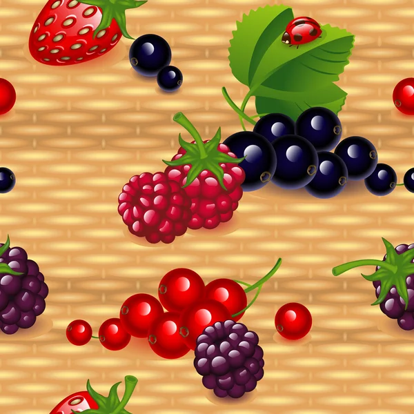 Wallpaper with berry — Stock Vector