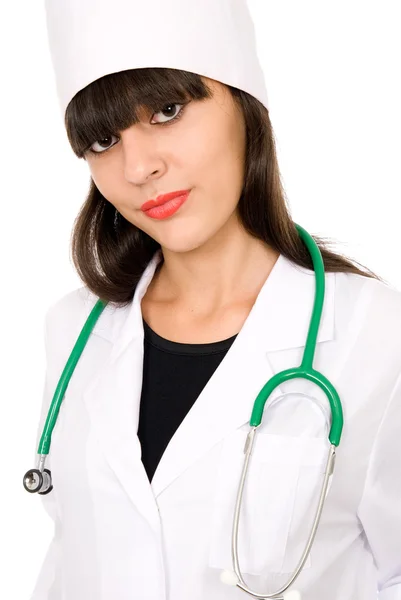 Um retrato de uma médica, close-up — Fotografia de Stock