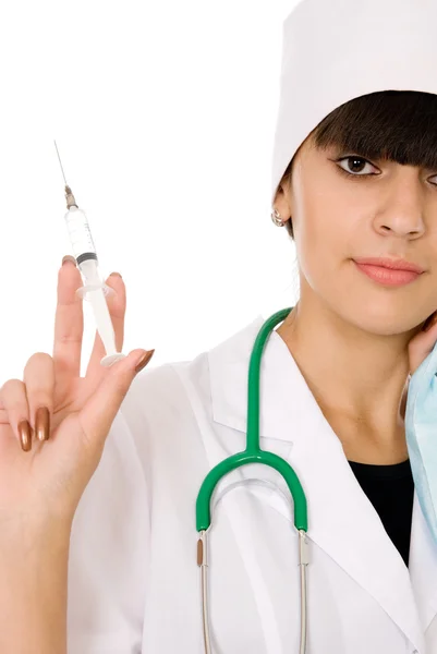 Doctor with a syringe — Stock Photo, Image