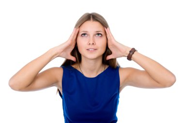 kopyalama alanı ararken. güzel bir genç iş portresi