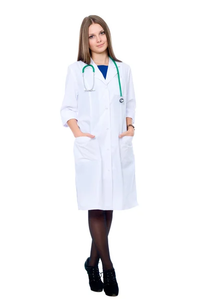 Doctor woman with stethoscope — Stock Photo, Image