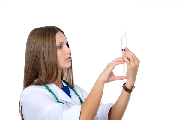 Young doctor with syringe — Stock Photo, Image