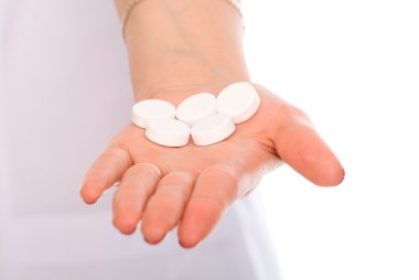 el büyük beyaz hap yakın çekim