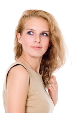 izole güzel genç mutlu blondes
