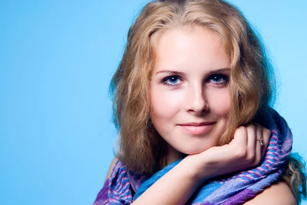 Close-up portrait of caucasian young woman — Stock Photo, Image