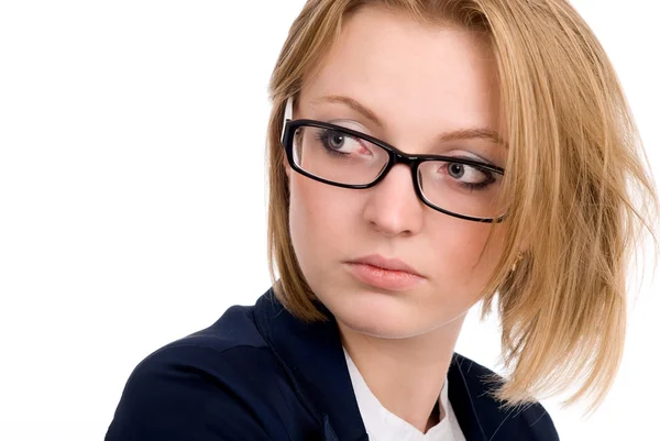 Close-up portrait of a girl looking to the side. — Stock Photo, Image