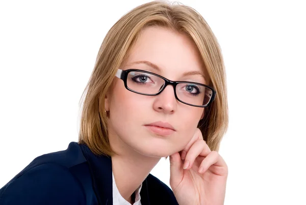 Retrato de cerca de una hermosa mujer de negocios . — Foto de Stock