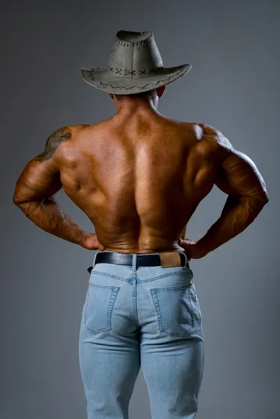 Muscular male in a hat . — 스톡 사진