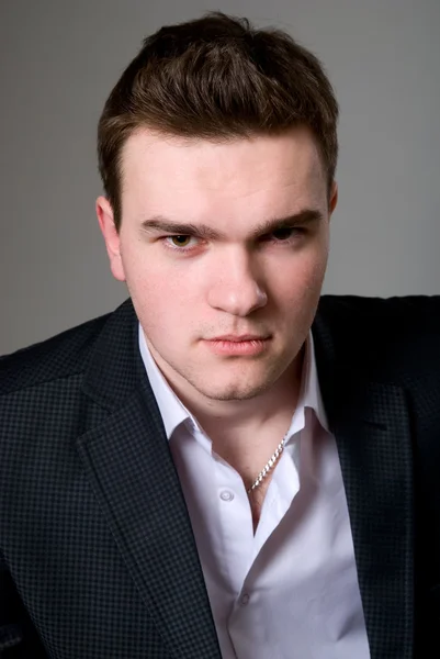 Close-up portrait of young confident businessman — Stock Photo, Image