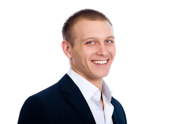 Closeup portrait of happy young businessman — Stock Photo, Image