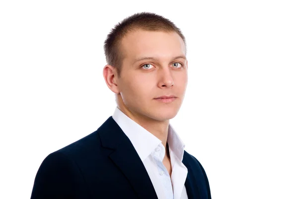 Closeup portrait of young success businessman — Stock Photo, Image