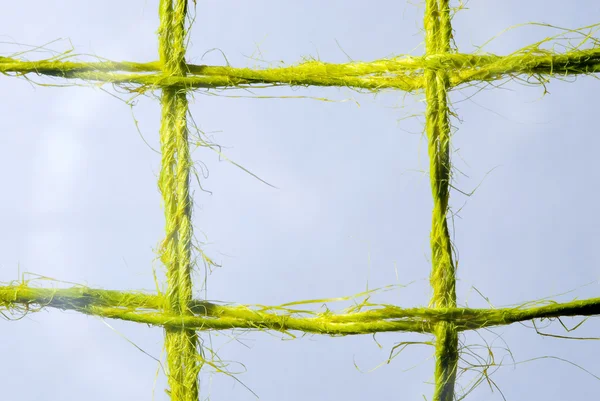 Close-up van een raster cel grof linnen — Stockfoto