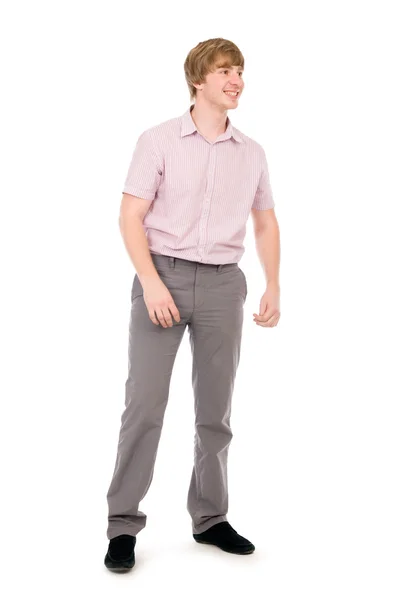 Retrato de um jovem de pé de comprimento total . — Fotografia de Stock