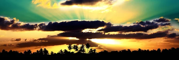 Las Maldivas al atardecer Imágenes de stock libres de derechos