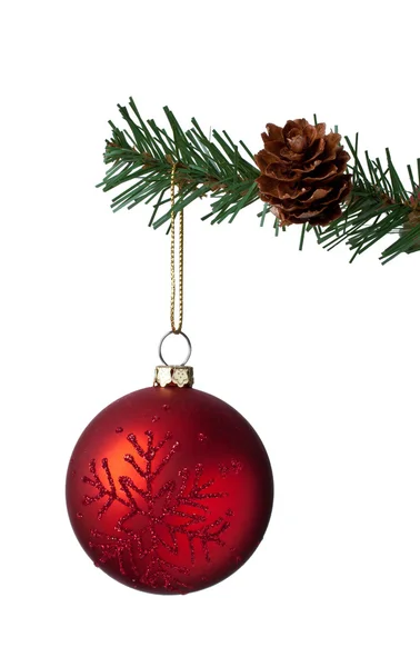 Rood bauble — Stockfoto