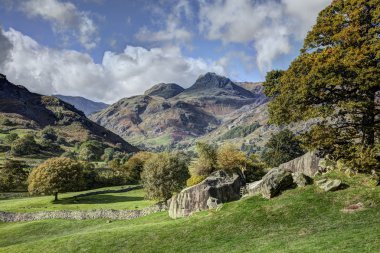 The Langdale Pikes from Copt Howe clipart