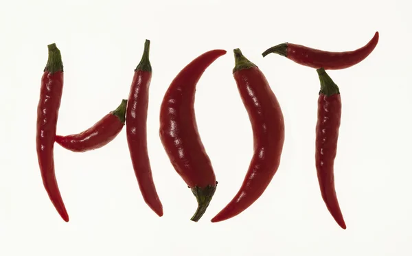 Hete rode chili pepers — Stockfoto