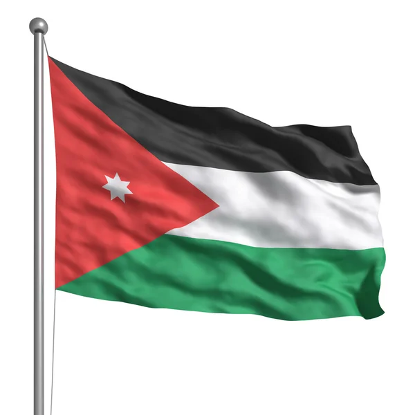 Vlag van Jordanië — Stockfoto