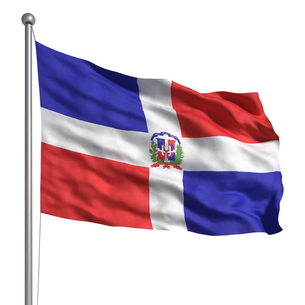 A Dominikai Köztársaság zászlaja도미니카 공화국의 국기 Stock Fotó