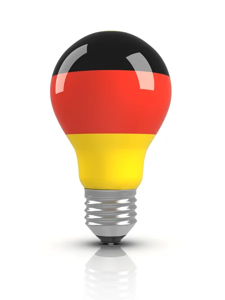 Light bulb with German Flag — Stock Photo, Image