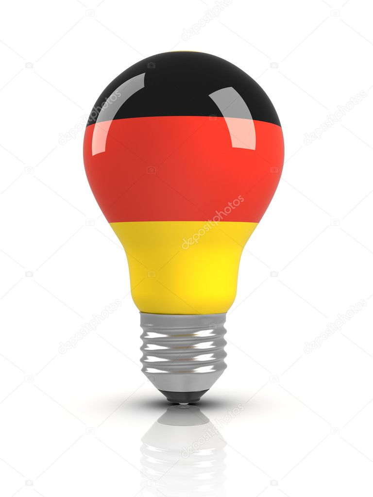 Light bulb with German Flag