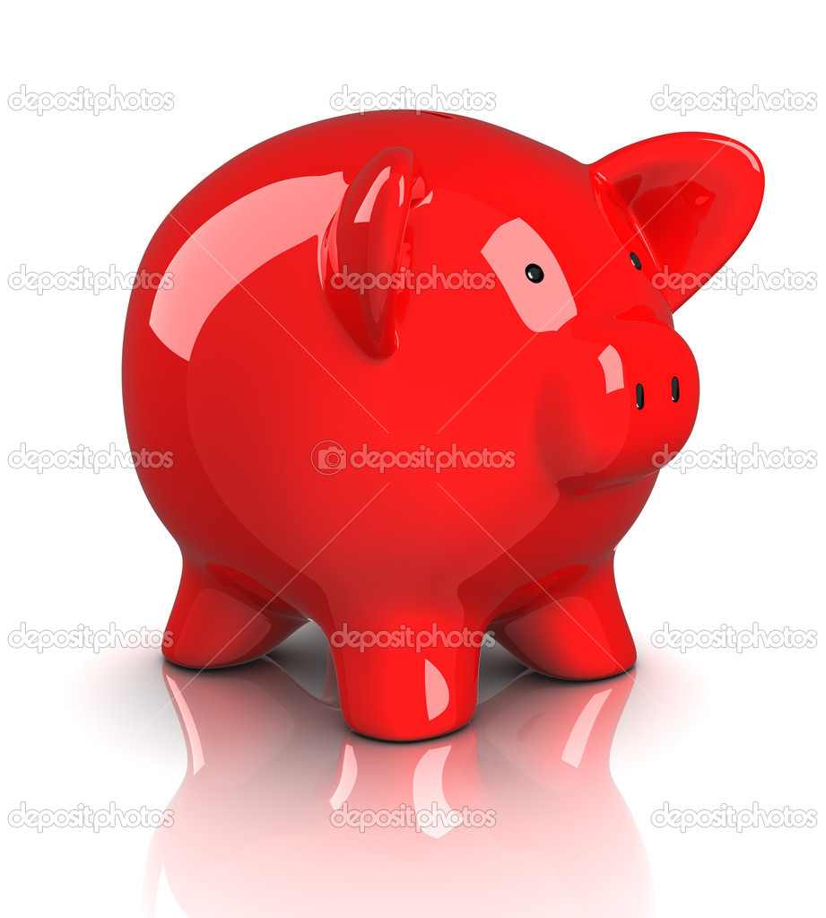 Piggy Bank Red