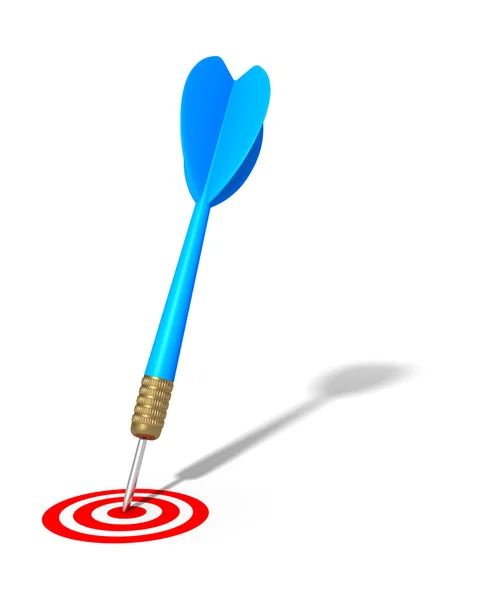 Dart Hitting Target — Stock Photo, Image