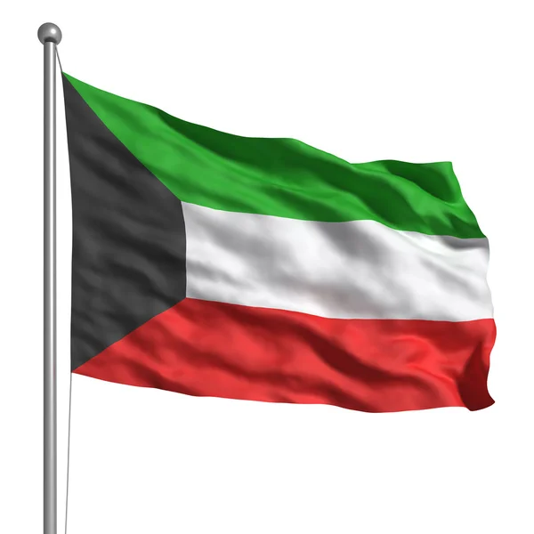 Kuvajtská vlajka — Stock fotografie