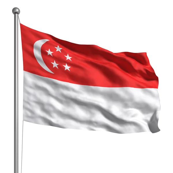 Singapores flagga — Stockfoto