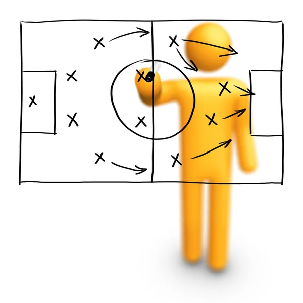 Fußballstrategie — Stockfoto