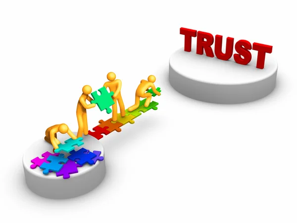 Trabalho em equipe para Confiança — Fotografia de Stock