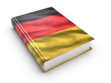 Book covered with German flag