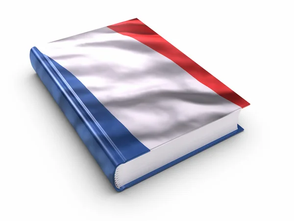 Livre couvert du drapeau français — Photo