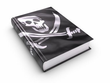 korsan bayrağı ile kaplı kitap