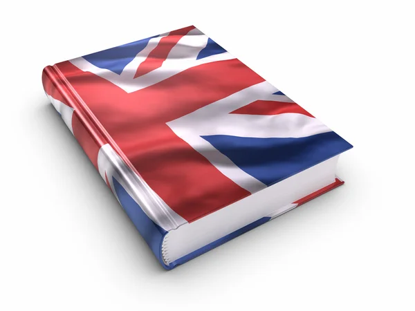 Book covered with British flag — Stock Photo, Image