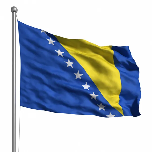 波斯尼亚和黑塞哥维那国旗 — 图库照片