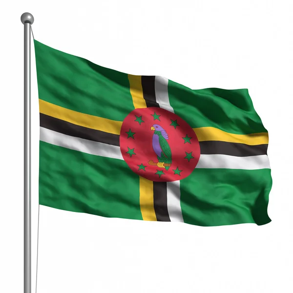 Flagge von Dominica — Stockfoto