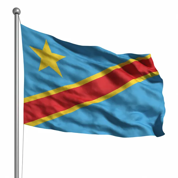 Flag of the DR Congo — Stock Photo, Image